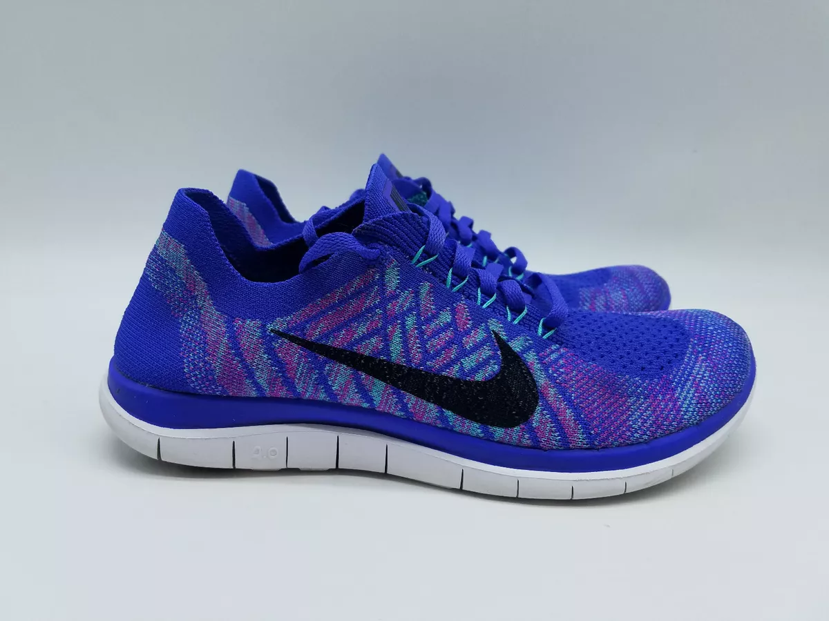 Nike Free 4.0 Flyknit Women s Size 7.5 Running Shoes Vivid Purple