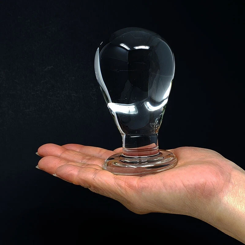 Consolador anal con tapón trasero bola grande orbe de vidrio estiramiento juguetes sexuales Foto 2 de 4