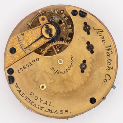 Waltham Grade Royal Model 1873 6-Size 13-Jewel Antique Pocket Watch Movement