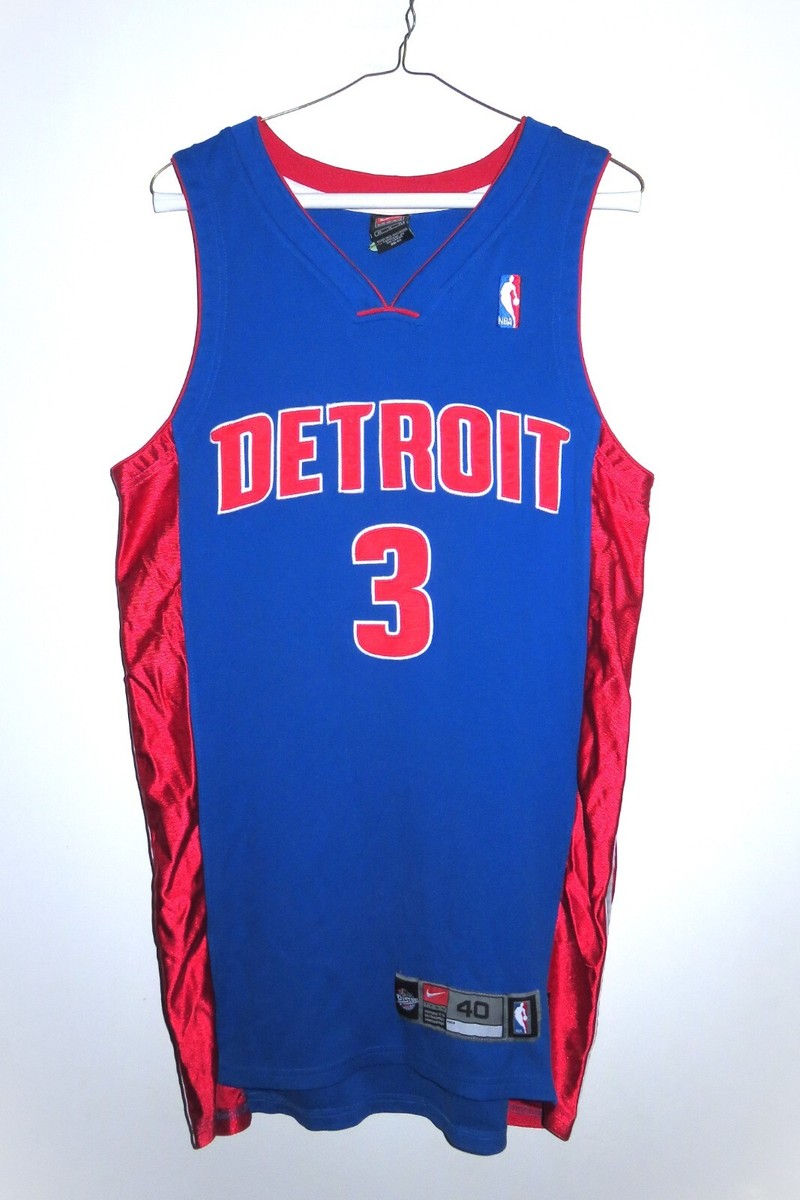 Authentic Ben Wallace Detroit Pistons #3 Jersey Road Stitched Nike