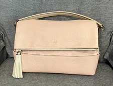 Kate Spade Bag in Soft Pink Leather with White Leather Handle.