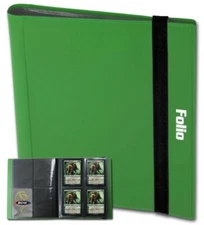 BCW Green Gaming Card Folio Album 4 Pocket Pages Magic & Pokemon Holder 20 Pages