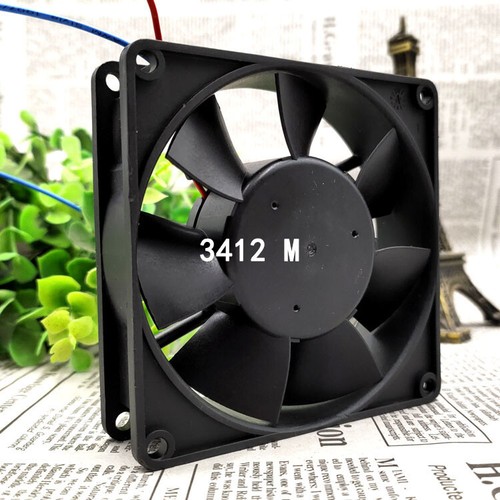 Used tested ebmpaps 90x90x25mm 2-wire 12V 0.85W 9CM 3412 M Silent Cooling Fan - 第 2/7 張圖片