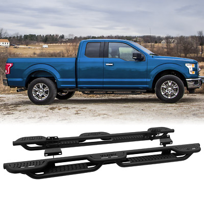 Vijay Black Texture Side Steps Fits 2015-2025 Ford F-150 Super Cab/Extended Cab