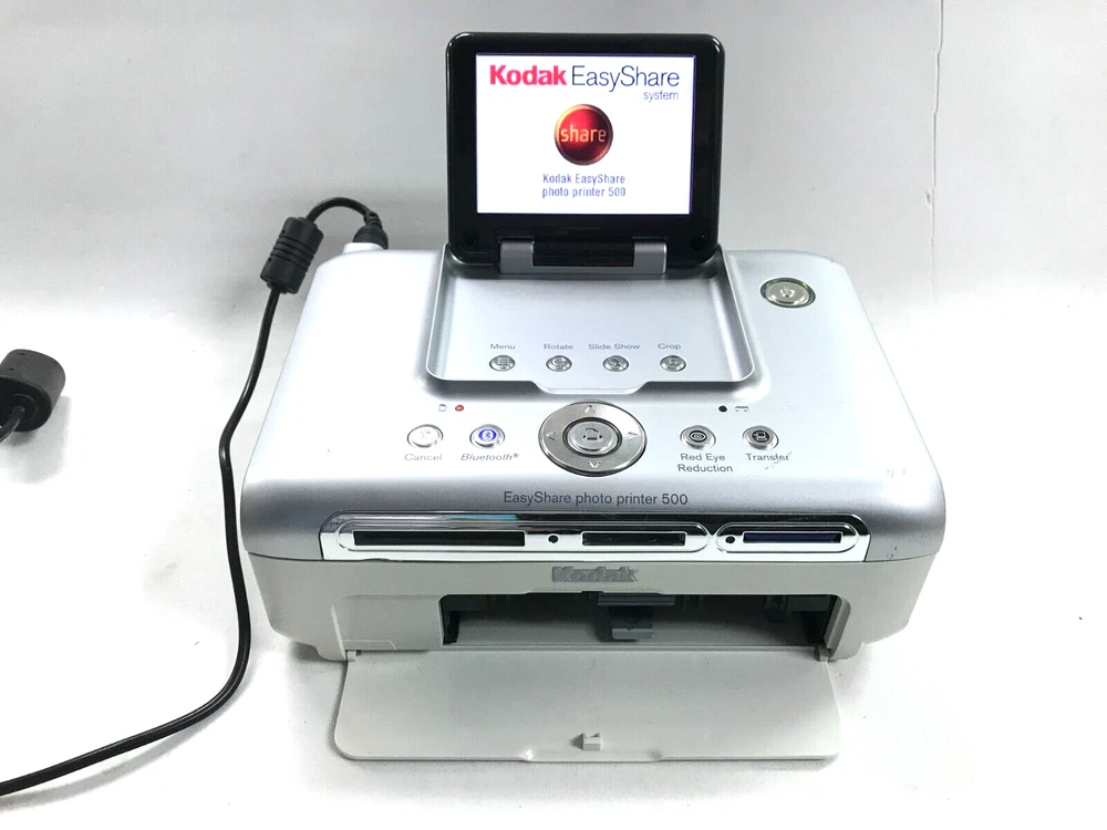 Kodak Easyshare Photo Printer 500, CD Software, Photo Paper, Tray. Untested.