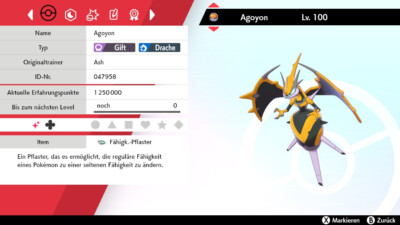 Shiny Agoyon 6IV | LVL 100 | Pokemon Schwert / Schild / Sword / Shield