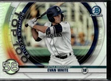 2020 Bowman #BTP-58 Evan White Chrome Bowman Scouts Top 100