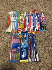 mix lot of 22 toothbrushes soft to medium variety Oral B Colgate Reach New