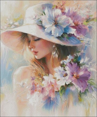 Hats Blossomed with Grace - Counted Cross Stitch Kits Needlework Embroidery DIY