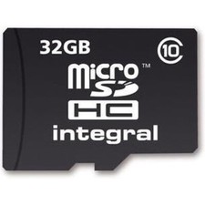 Tarjeta Memoria Integral Micro SDHC 32Gb Con Adaptador Clase 10 *Embalaje dañado