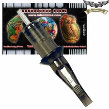 15 Magnum Tattoo Needles Membrane Sealed Mechanism + 1/2 oz Tattoo Ink