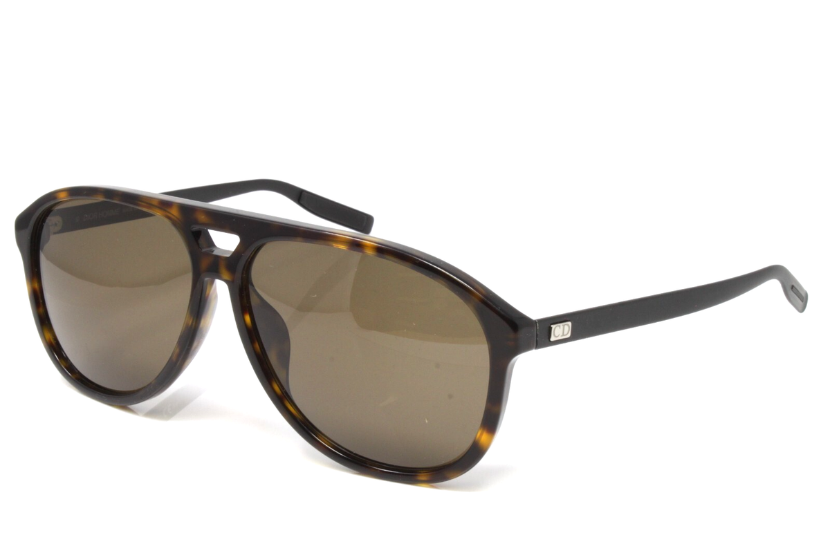 Dior Homme Sunglasses Men's Dark Havana Matte Black Aviator