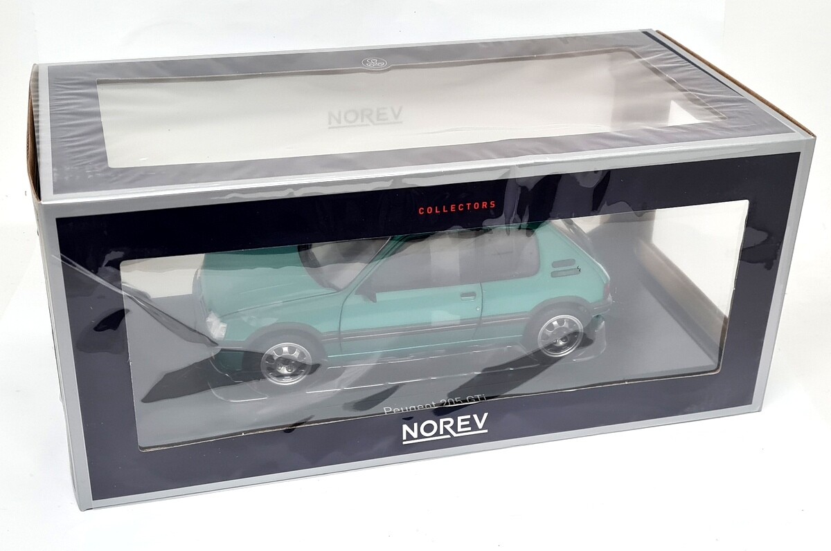 Norev 1:18 Peugeot 205 GTI 1.9 Año de construcción 1991 miami azul