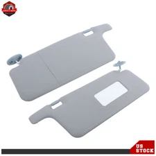 Gray Sun Visors Left Driver+Right Passenger Side New For Honda Civic 1996-2001