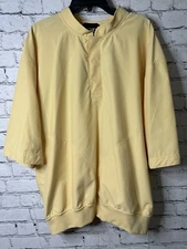 NWT ZERO RESTRICTION SMALL GOLF PULLOVER 1/4 ZIP 1/2  SLEEVE YELLOW WIND JACKET