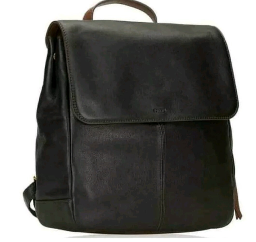 NWB Fossil Claire Black Leather 