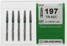 Dental Diamond Burs, Coarse Grit Multi-Use, 5 Pcs/Pk [197TR-62C]