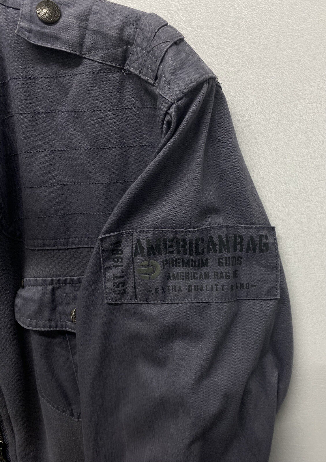 American Rag Cie Gray Jacket Front Pockets Men La… - image 6