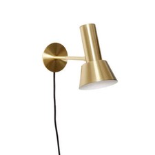 Modern Brushed Brass Wall Light – Plug-in or Hardwired | Stylish Accent Lighting