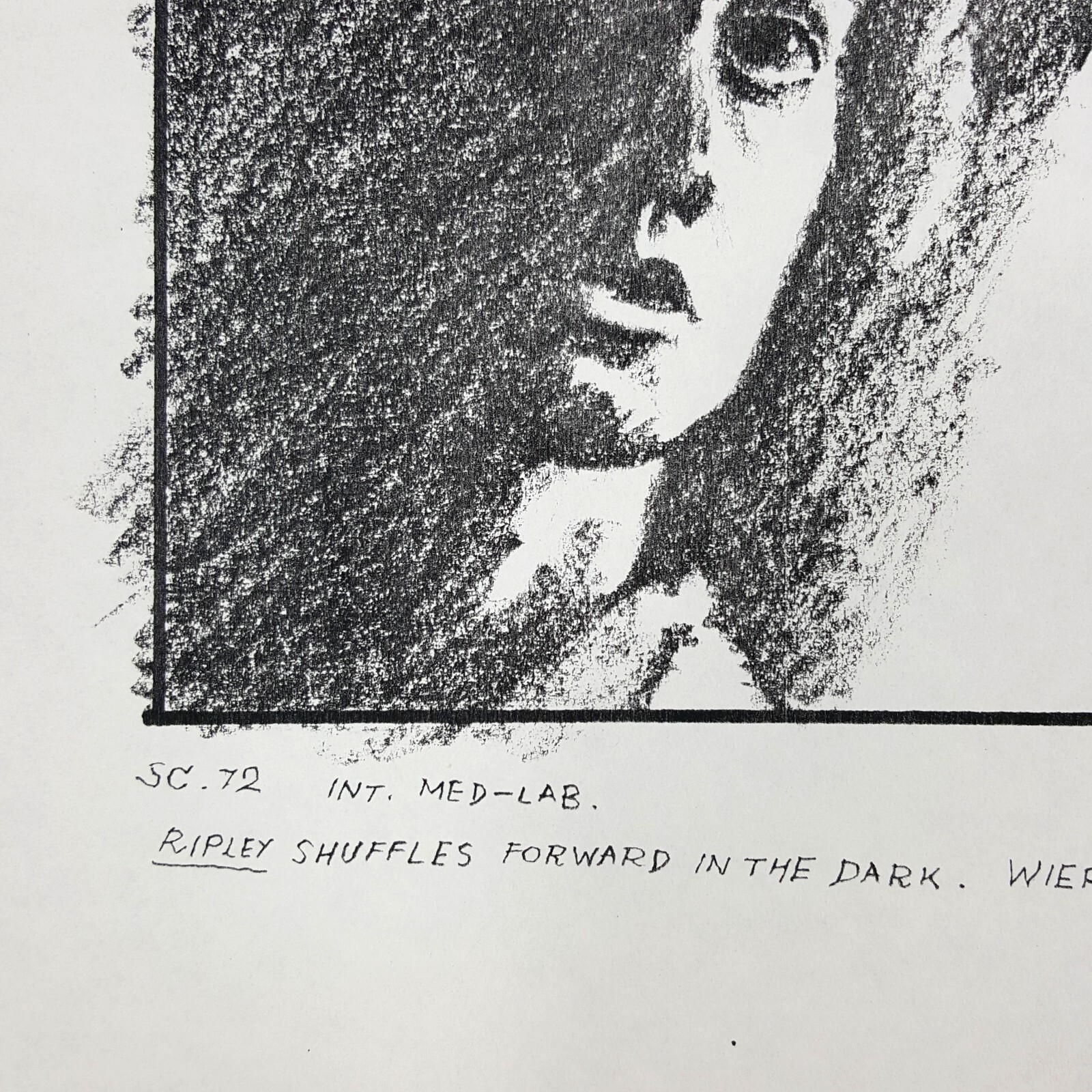 Image 8 of Aliens (1986) - Production Used Storyboard, Ripley Moves Forward in the Dark COA