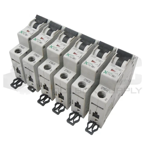 LOT OF 6 MOELLER FAZ-S6/1 CIRCUIT BREAKER 6A