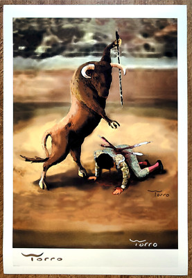 ''The Bullfighter Dies'' by Larry Torro - artist signed print
