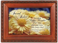 Secret Sister Daisy Woodgrain Cottage Garden Traditional Music Box Plays Thy ... on sale Secret Sister Daisy Woodgrain Cottage Garden Traditional Music Box Plays Thy ... on sale