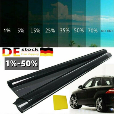 3m Tönungsfolie Scheibenfolie Sonnenschutzfolie 1-50%VLT Auto Fensterfolie DE