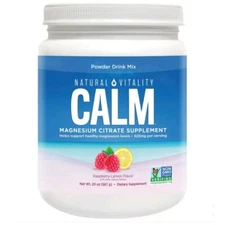 Natural Vitality Calm Magnesium Citrate Powder, 20 Ounces Exp: 06/27