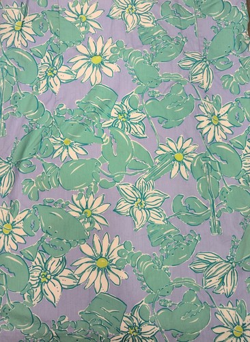 Lilly Pulitzer Dress Girls 14 Shift VTG White Label Rockin Lobster Crabs Floral - Picture 5 of 16