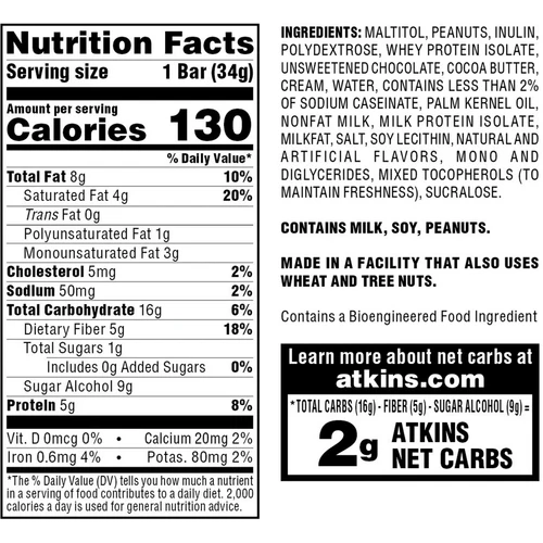 Atkins Endulge Treat, Caramel Nut Chew Bar, Keto Friendly, 30 Ct (Value Pk) - Foto 4 di 9