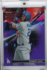 2021 Topps Finest Los Angeles Dodgers Keibert Ruiz Base Purple Refractor 094/250