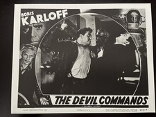 THE DEVIL COMMANDS Original Movie Lobby Card R55 1954 Boris Karloff Very Fine