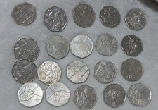 2012 Olympic 50p coins x 20 including football dated 2011