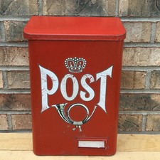 Traditional Red Post Mailbox Sweden  Metal