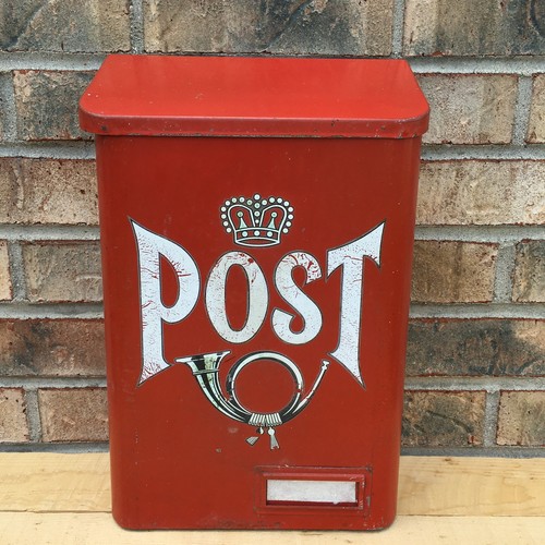 Traditional Red Post Mailbox Sweden  Metal