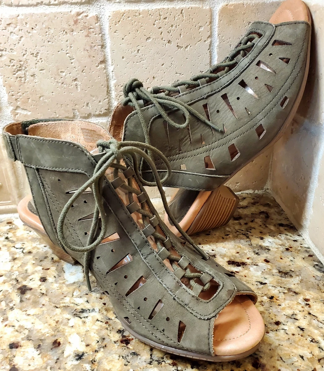 Y2K VINTAGE BROWN LEATHER HEELED LACE UP OXFORDS EARTH SZ. 8 NEW Earth | Shoes | Kalso Earth Shoes 5 Faroe Lokah Blue  main image 4