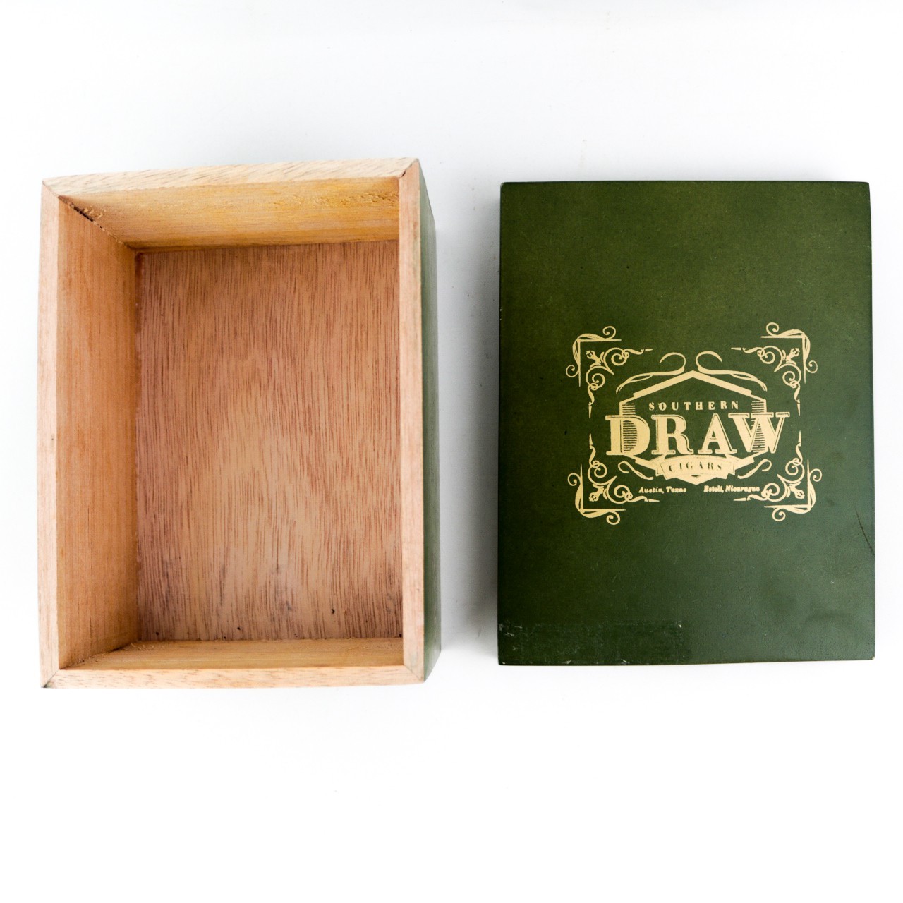 Southern Draw TRobusto Cedrus Sumatra Empty Wood Cigar Box 6" x 4.5" x 3"