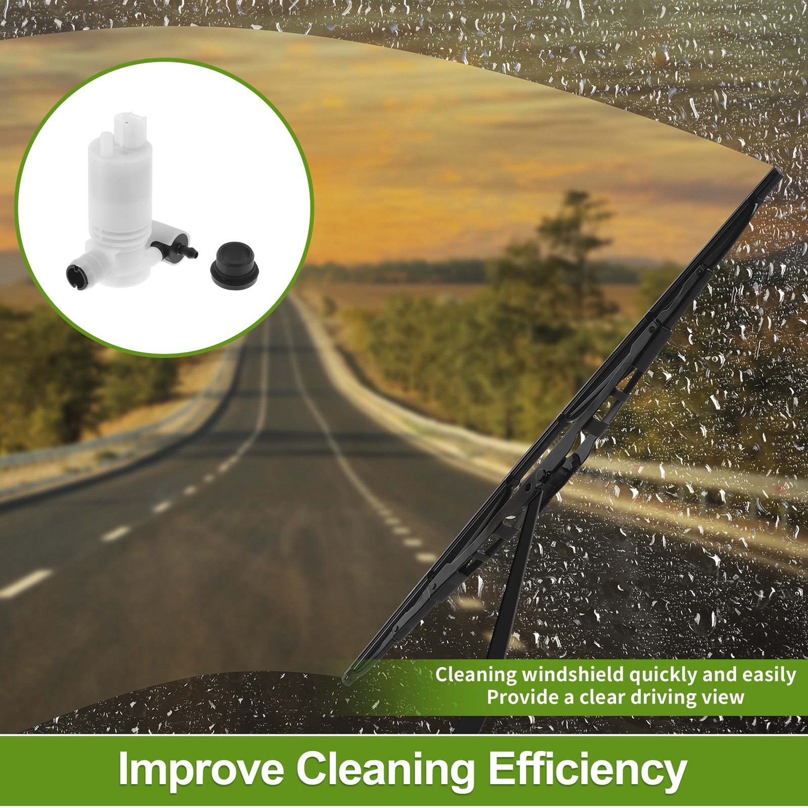 Hummer H2 Windshield Washer Pump with Grommet 88944337 Replacement