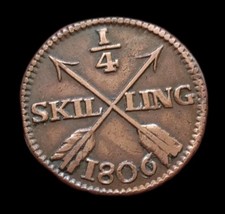 Sweden 1/4 Skilling 1806 Gustaf IV Adolf