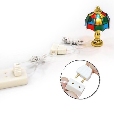 4Pcs 1/12 Dollhouse Decorative Lamp Transformer Socket Connection Line Model