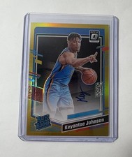 2023-24 DONRUSS OPTIC GOLD ROOKIE AUTO /10 KEYONTAE JOHNSON THUNDER ON CARD