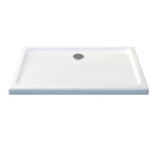 Eckige Duschtasse aus Acryl 80x80-140x90x5 cm, in weiß Brausewanne Dusche