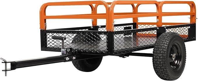 Heavy Duty Steel ATV Trailer 1600 Lbs Heavy Duty Steel Dump Cart