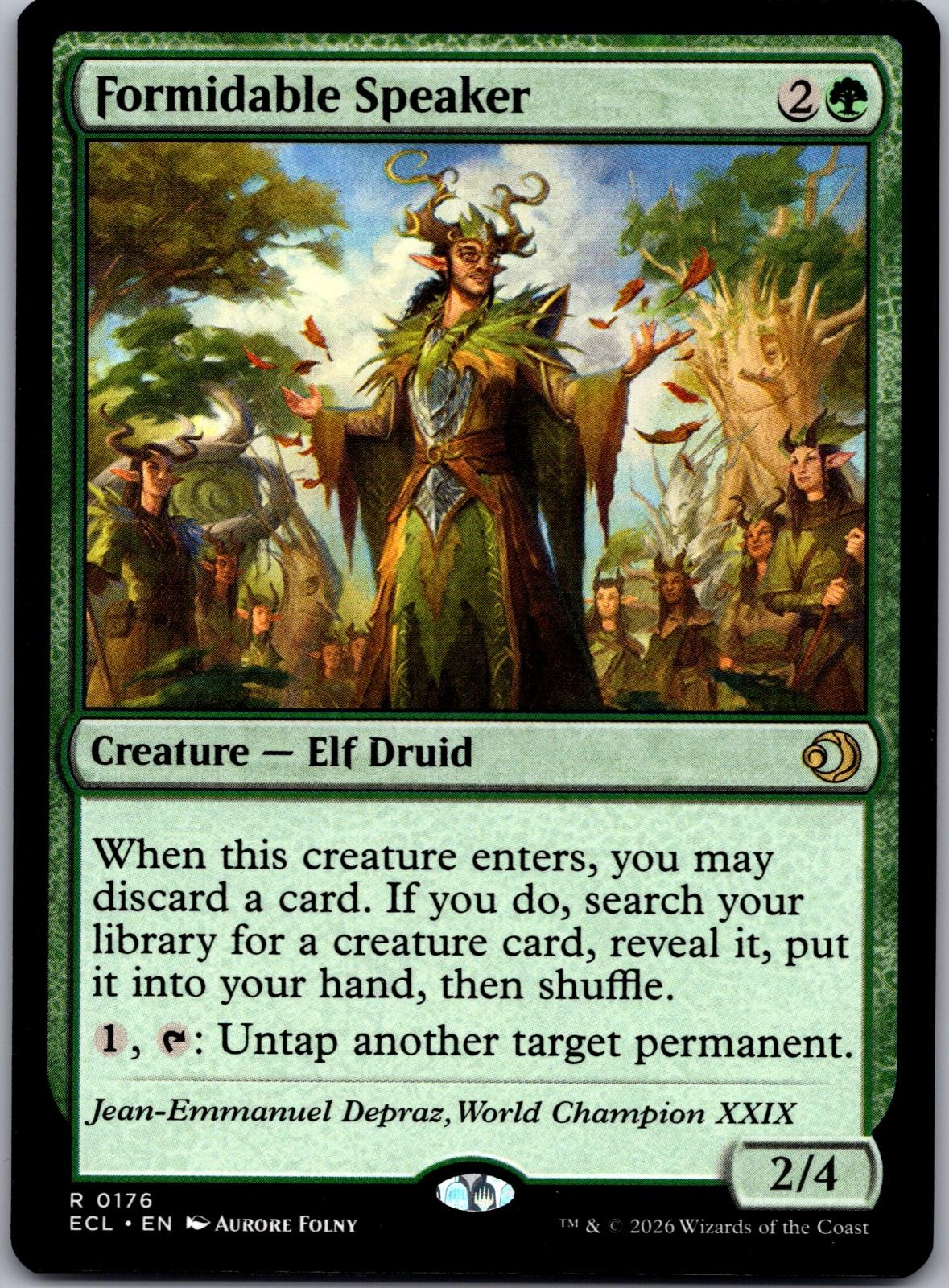 Formidable Speaker 176 Rare Lorwyn Eclipsed Magic: The Gathering Near Mint