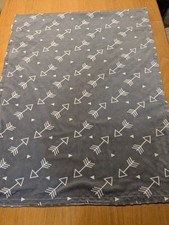 Boritar Baby Blanket Soft Minky Double Layer Dotted Backing Arrow 29  x38  Gray