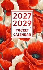 2027-2029 Pocket Calendar: 3 Year 27/29 Monthly Planner for Purse  January 2027