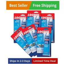 Silicone Sealant, Clear, 2.7 fl oz Tube, 6 Pack - 100 Waterproof Sealant for...