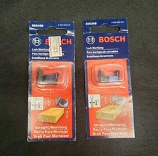 New 2x BOSCH 85634B Straight Router Bits Lock Mortising Set Read