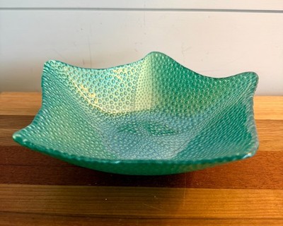 Starfish Shaped Recycled Glass Bowl Aqua Blue Trinket Dish